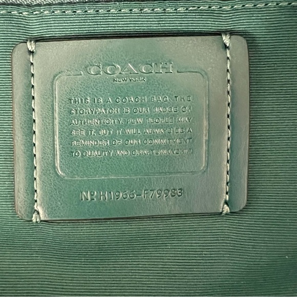 COACH‎ Style F79983 Green Metallic Town Tote - Picture 8 of 11